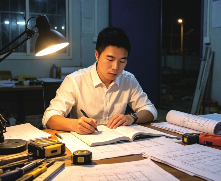 工作之余,学习是祝耀文的常态。